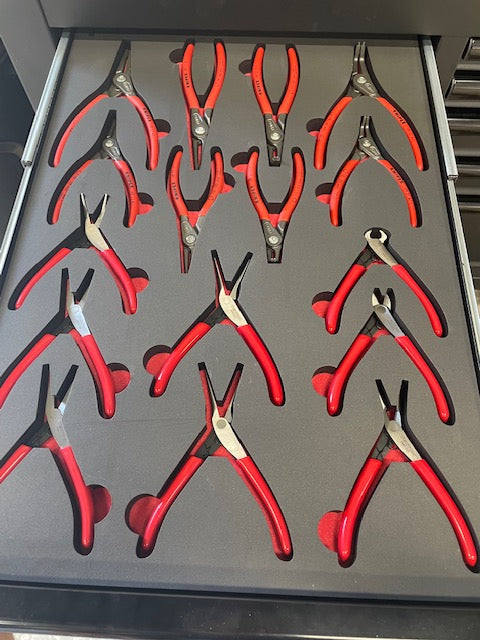 Custom Foam Tool Kits 10.75 x 18.125 Black / Red